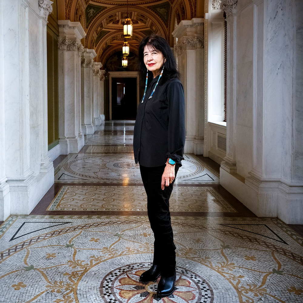 Portrait of Poet Laureate of the United States Joy Harjo.