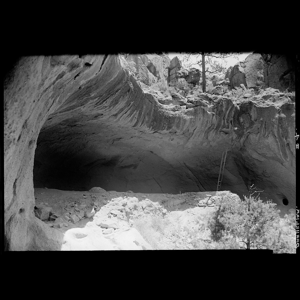 Photograph of entrance to Native American ceremonial cave.